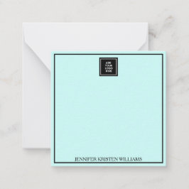 Logo dünn an der Grenze Personalisiert blau schimm Mitteilungskarte