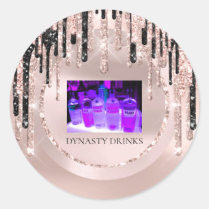Logo Dynastie Drinks Veranstaltung Lux Tropfens Ro Runder Aufkleber