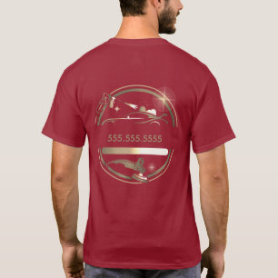 Logo einer Autodetailing-Firma Vorder- und Rücksei T-Shirt