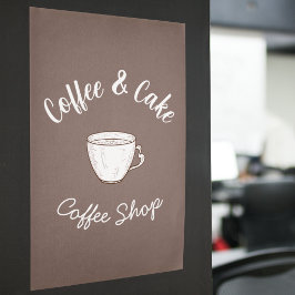 Logo einer kleinen Kaffeehaus-Cottage Poster