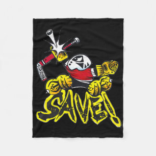 Logo eines Hockey-Torhüters mit kleinen Paraden Fleecedecke