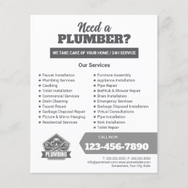 Logo eines professionellen Klempner-Serviceunterne Flyer