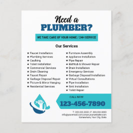 Logo eines professionellen Klempnerbetriebs Flyer