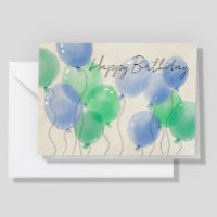Logo Einfache Aquarellballons Business Geburtstag