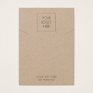 Logo Einfache Schmuckkarte Necklace Kraft Display