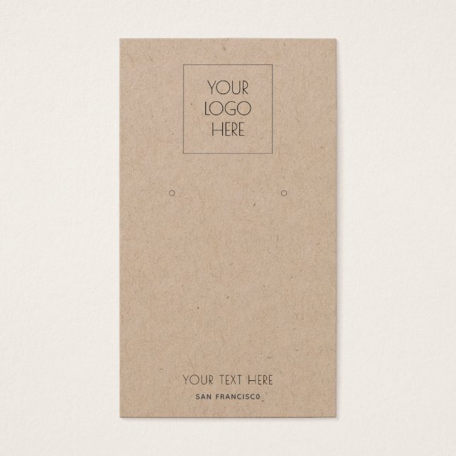 Logo Einfache Schmuckkollektion Ohrring-Kraft-Disp (Vorderseite)