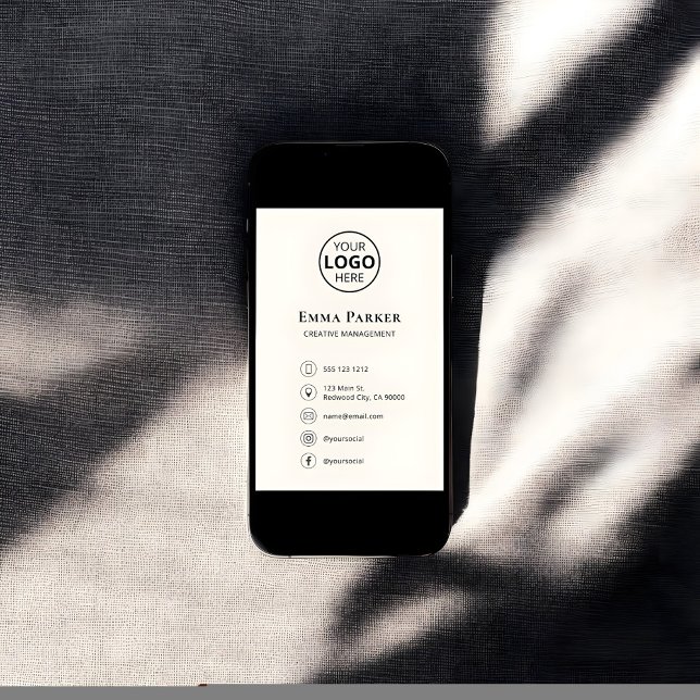 Logo Elegante Minimalistische digitale Visitenkart Poster (Von Creator hochgeladen)