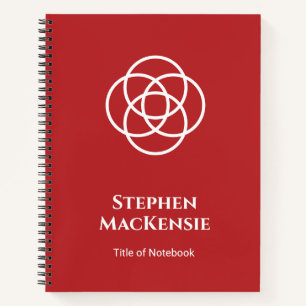 Logo "Elegante Red Circles" Notizbuch