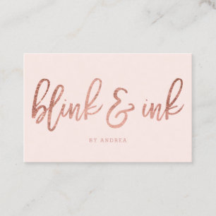 Logo-elegante Rose Gold Typografie rot Visitenkarte
