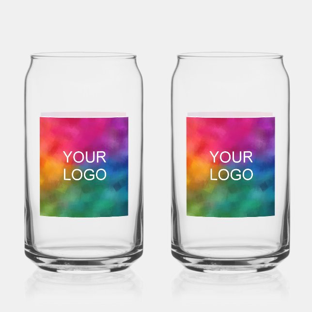 Logo Elegantes modernes Set Minimalistischer Vorla Dosenglas (Vorderseite)