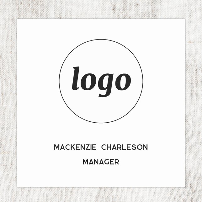 Logo Employee Staff Team Magnetic or Pin Namensschild (Simple logo with custom text business branding promotional pin or magnetic name tag or badge)