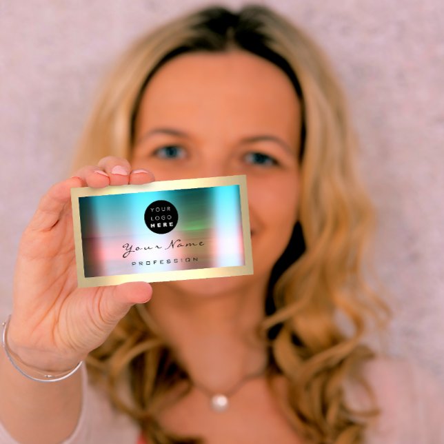 Logo Eyelash Makeup Artist Haare Rose Gerahmt Ombr Visitenkarte (Von Creator hochgeladen)