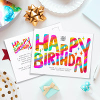 Logo Farbige Fun Crayon Handgeschriebener Geburtst