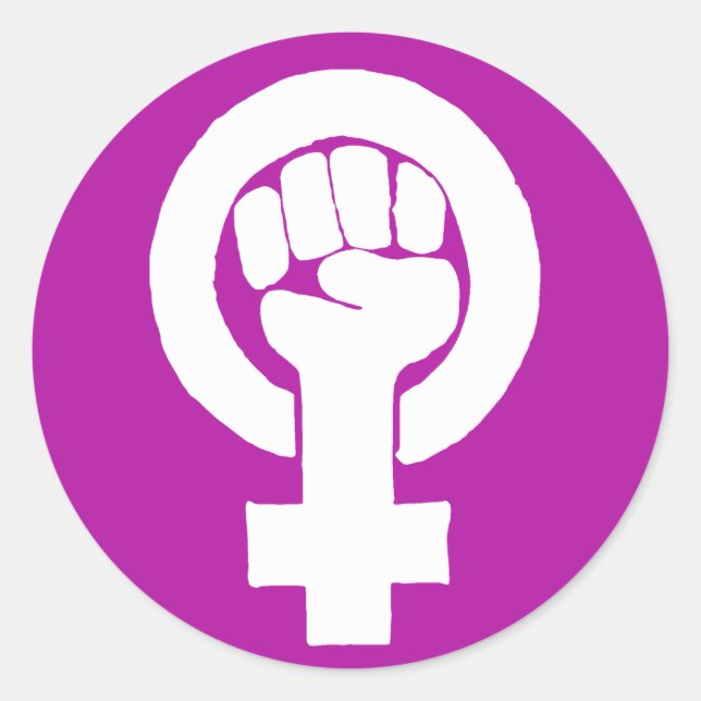 Logo, feministisch / feminista, Gleichheit / igual Runder Aufkleber (Vorderseite)