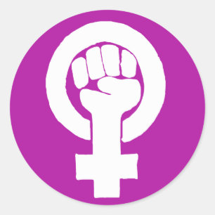 Logo, feministisch / feminista, Gleichheit / igual Runder Aufkleber