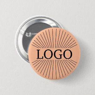 Logo-Firmenmarke Peach Button