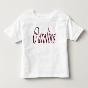 Logo "Floral Caroline Name" Kleinkind T-shirt