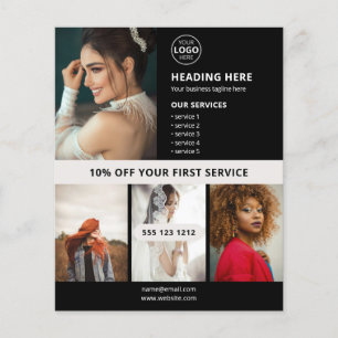 Logo Foto Business Marketing Black Flyer