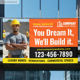 Logo-Foto für Baustellen Orange Werbung Banner