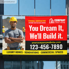 Logo-Foto für Baustellen Rot-Schwarz-Werbung Banner