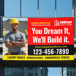 Logo-Foto für Baustellen Rot-Schwarz-Werbung Banner