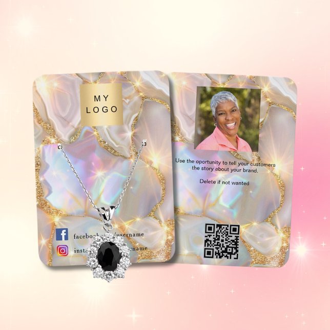 Logo-Foto gegen opal-goldenes Ohrenschmuck-Foto (Von Creator hochgeladen)