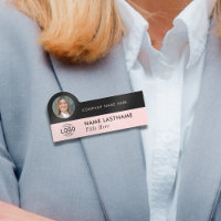 Logo-Foto hinzufügen Modernes Rosa Schwarzes Unter