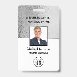 Logo-Foto-ID Silver White Employee Abzeichen Ausweis