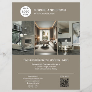 Logo-Foto Innenarchitekt Taupe Professional Flyer