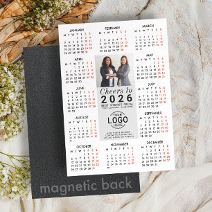 Logo-Foto-Kontaktkalender 2026 Magnetkarte Magneteinladung