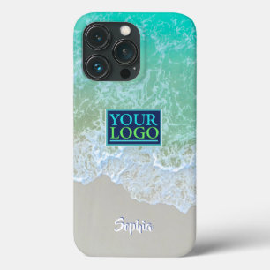Logo, Foto, Kunst, sanfte Meereswellen, Schriftnam Case-Mate iPhone Hülle