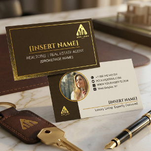 Logo & Foto Moderner minimaler Immobilienmakler Ag Visitenkarte