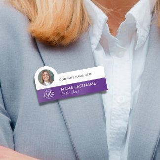 Logo-Foto Modernes Lila Unternehmen Namensschild