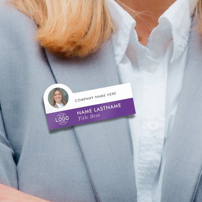 Logo-Foto Modernes Lila Unternehmen Namensschild (Von Creator hochgeladen)