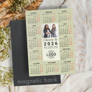 Logo-Foto-Sage-Grün-Kalender 2026 Magnetkarte Magneteinladung