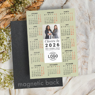 Logo-Foto-Sage-Grün-Kalender 2026 Magnetkarte Magneteinladung