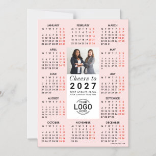 Logo-Foto-Soft-Blush-Kalender 2026 Magnetkarte Magneteinladung