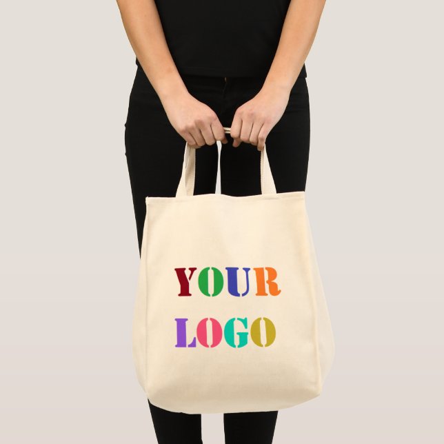 Logo-Foto-Werbefirma Tote-Tasche Tragetasche (Vorderseite (Produkt))
