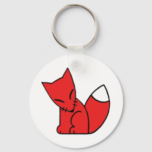 Logo-Fox (rot) Schlüsselanhänger