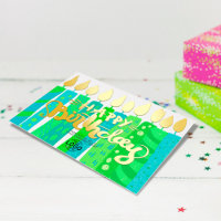 Logo Fun Grün blaue Kerzen Geburtstag hinzufügen