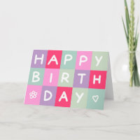 Logo Fun Multicolor Simple Business Happy Geburtst