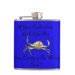 Logo "Funny Catching Crabs" Flachmann