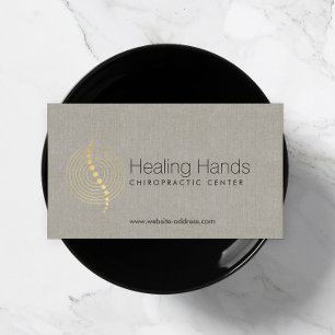 Logo für Abstrakte Chiropraktikumkreise auf Linken Visitenkarte