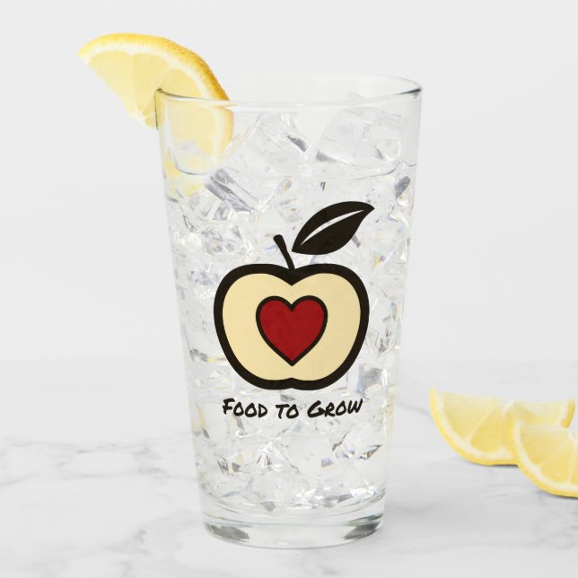 Logo für Apple & Heart Red & Black Food to Groove Glas (Vorderseite Ice)