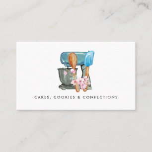 Logo für Aquarellbäckerei   Floral Business Card Visitenkarte