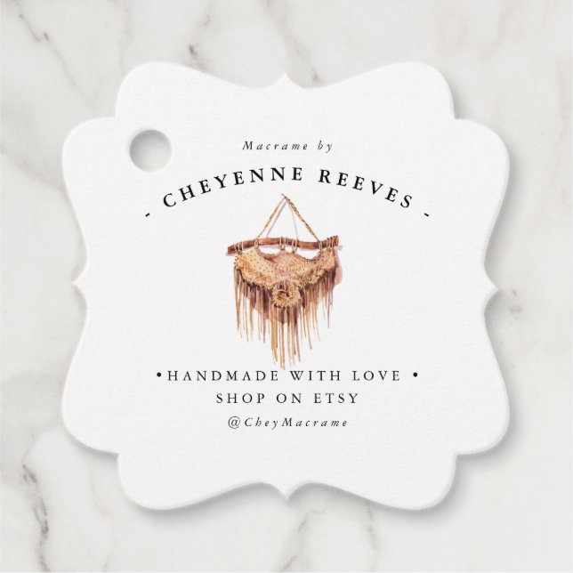 Logo für Aquarellbilder | Business Hang Tag Geschenkanhänger (Vorderseite)