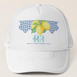 Logo für Aquarellfarben Lemon Mediterranean Tile C Truckerkappe
