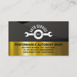 Logo für Autoreparatur-Schlüssel Mechaniker Tech Visitenkarte