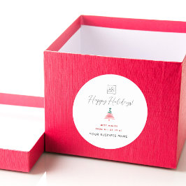 Logo für benutzerdefinierte Unternehmen Happy Holi Runder Aufkleber