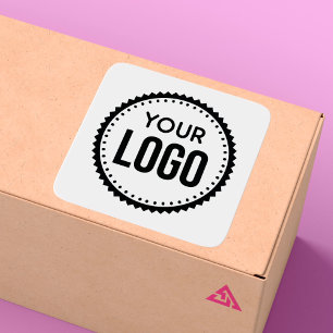 Logo für benutzerdefinierte Unternehmen Quadratischer Aufkleber